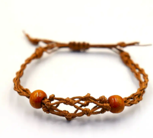 Gemstone Bracelet Cord - Brown