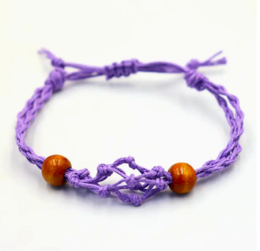 Gemstone Bracelet Cord - Purple