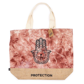 All Natural Bag - Terracotta Stonewash - Hamsa - Protection