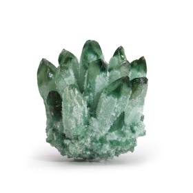 Crafted Quartz Cluster - Green Ghost Quartz