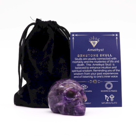 Gemstone Lrg Skull - Amethyst