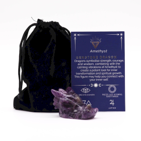 Gemstone Small Dragon Head- Amethyst