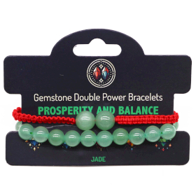 Gemstone Double Power Bracelets- Jade