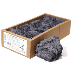 Decoration Reindeer Moss - Charcol Grey - (approx 500gm)