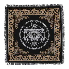 Esoteric Fringed Altar Cloth - Chakra Chart