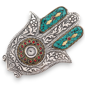 Green Small Hamsa Incense Holder