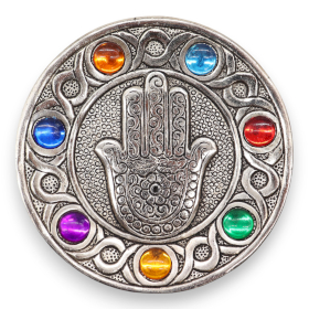 Seven Chakra Hamsa Incense Holder