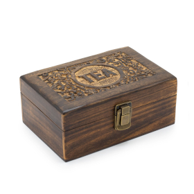 Mango Carved Tea Box - (6 compartments)