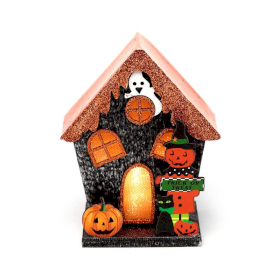 Trick or Treat Pumpkin House Halloween LED Decoration