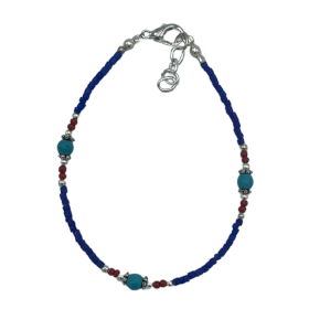 Nepalese Extra Fine Gem Bracelet- Blue Onyx